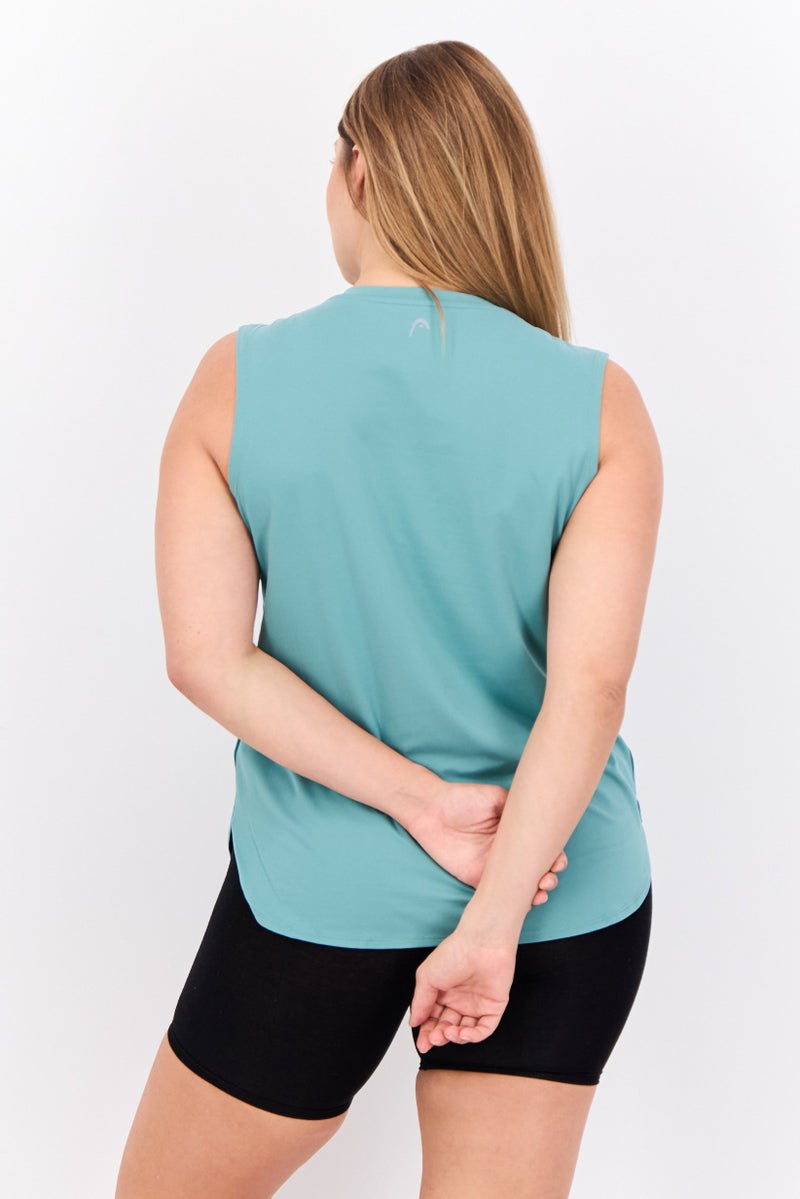 HEAD Women Sportswear Fit Sleeveless Training Top, Sage Green - Image 2