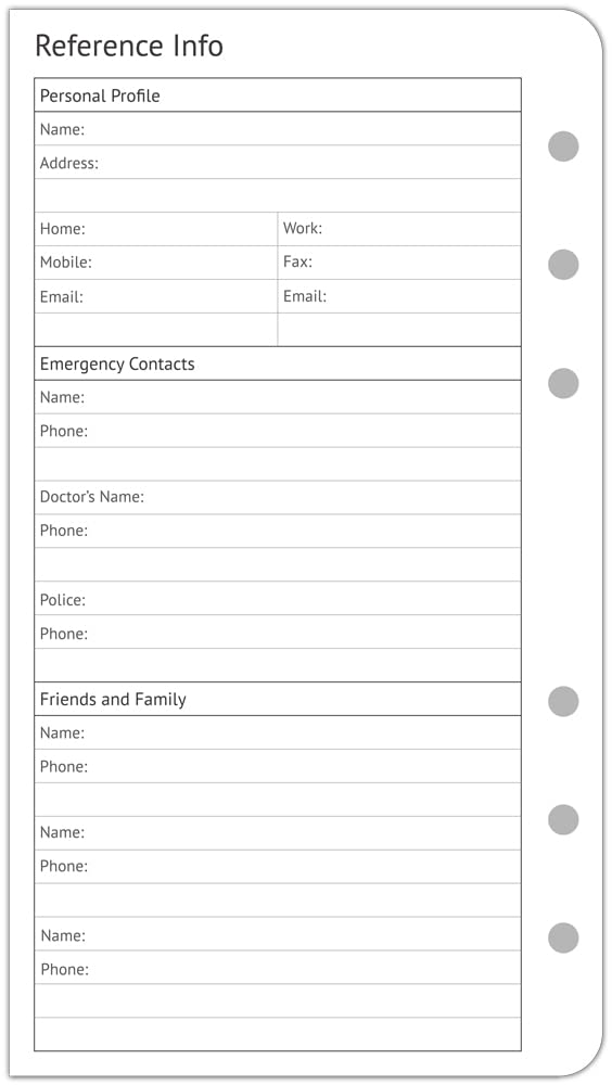 Fan&Ran A6 Planner Refills Undated, 2-Page Per Week with Hourly Schedule, Monthly Tabs, Extra Note Pages, Start Any Time, Personal Size 3-3/4" x 6-3/4" - Image 4