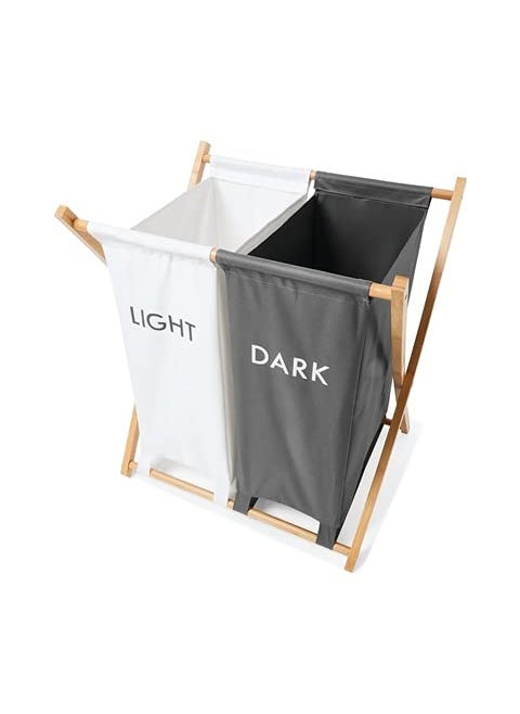 Aarswa Frame Laundry Hamper wooden Frame with Canvas Bag dimension 26x15x30 inch  - Image 4