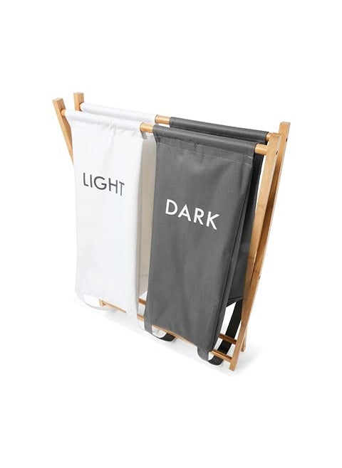 Aarswa Frame Laundry Hamper wooden Frame with Canvas Bag dimension 26x15x30 inch  - Image 2