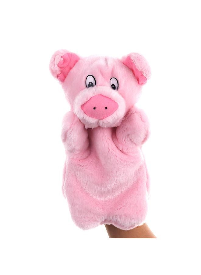 Bluejw Plush Toy Hand Doll Small Animal Pink Piglet Family Parent-Child Doll Kindergarten Children's Gloves  - Image 1