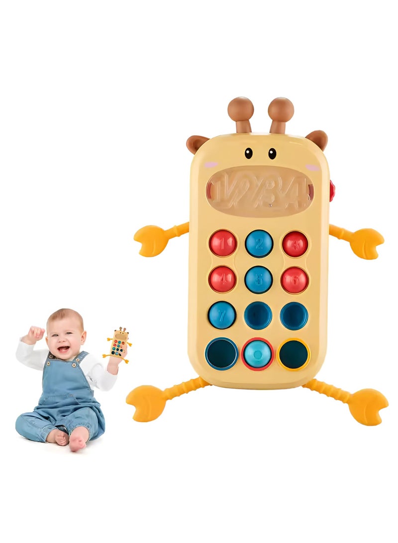 Twisoo Baby Sensory Teething Toy – Giraffe Shaped Toy for Fine Motor Skills, Early Education, Tactile Stimulation, Soothing Chew Toy for Infants & Toddlers 6M+ (Yellow) - Image 1