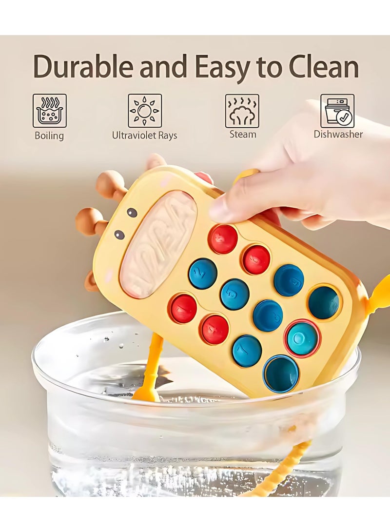 Twisoo Baby Sensory Teething Toy – Giraffe Shaped Toy for Fine Motor Skills, Early Education, Tactile Stimulation, Soothing Chew Toy for Infants & Toddlers 6M+ (Yellow) - Image 4