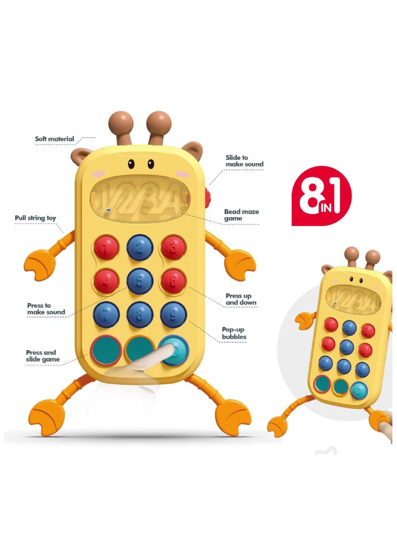 Twisoo Baby Sensory Teething Toy – Giraffe Shaped Toy for Fine Motor Skills, Early Education, Tactile Stimulation, Soothing Chew Toy for Infants & Toddlers 6M+ (Yellow) - Image 3