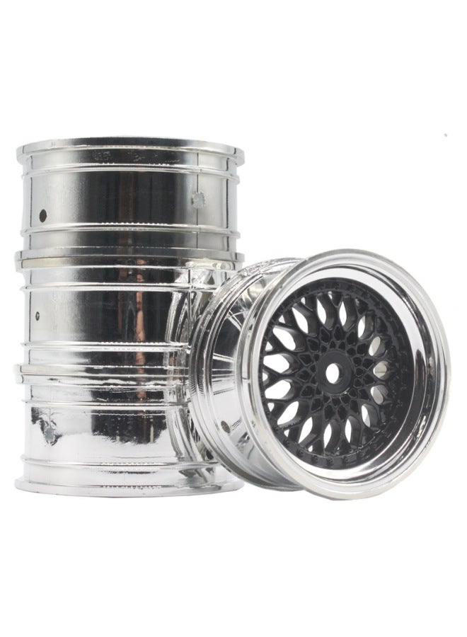 1/10 Flat Running Drift Racing Rv HSP94123 Electroplated Nylon Wheel Tire Wheel Frame Offset3-9mm-Color:9 Degrees - Electroplated Black  - Image 1