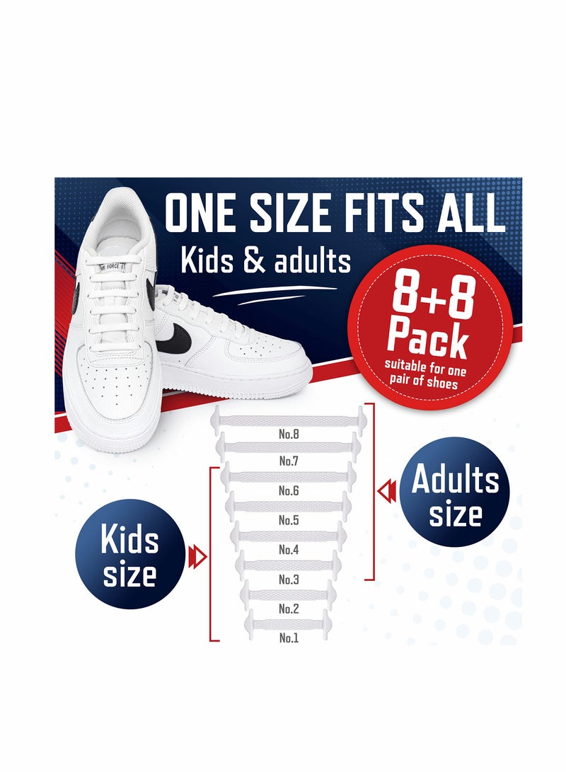 Elastic No Tie Shoelaces for Kids and Adults - Silicone Running Shoe Laces for Trainers and Sneakers - Image 2