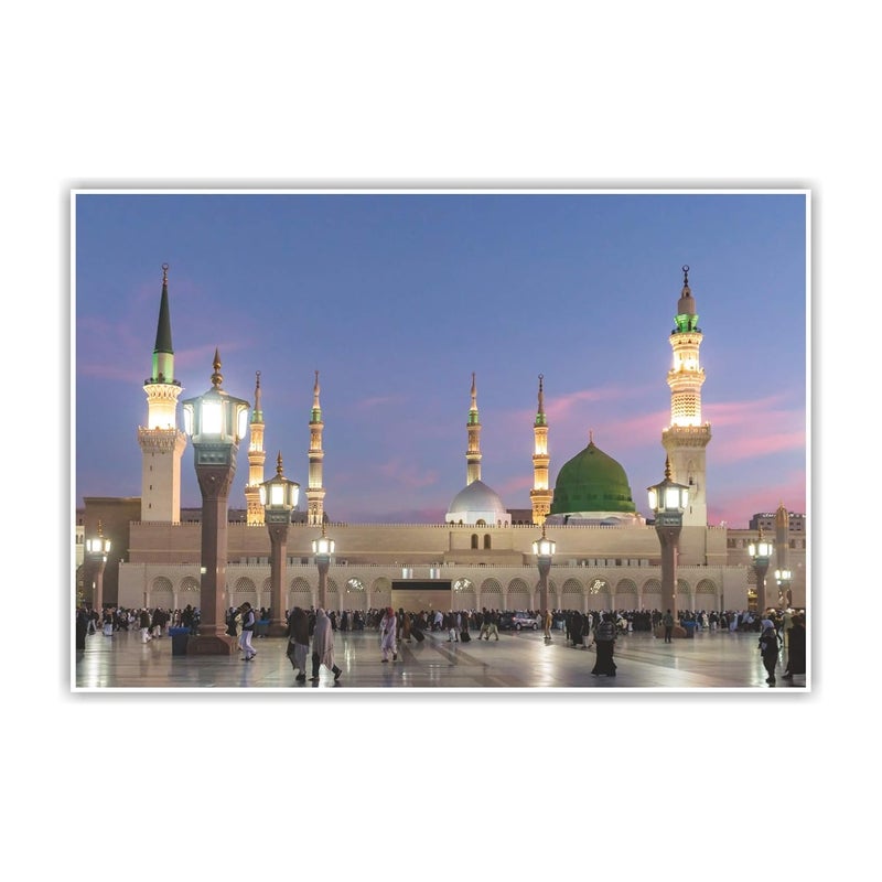 Anne Print Solutions Madina Masjid E Nabvi Poster Without Frame For Islamic Wall Poster Pack of 1 Poster Size 13 Inch X 19 Inch Multicolour