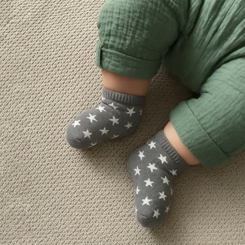 FOOTPRINTS Super soft Organic Cotton Baby Unisex Kids socks- Pack of 6 | Stripes and Stars (5 Years - 8 Years) - Image 2