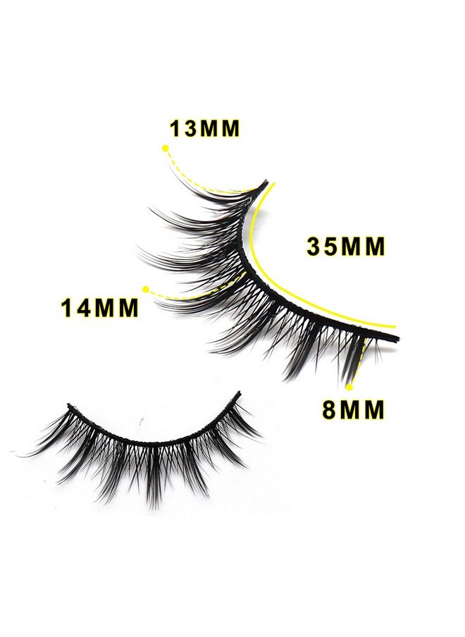 Ahrikiss Manga Lashes Natural Look Wispy Anime Lashes Soft Fake Eyelashes Lightweight False Eyelashes Faux Mink Lashes Look Like Individual Lashes 8 Pairs Eye Lashes Pack ; 009  - Image 4