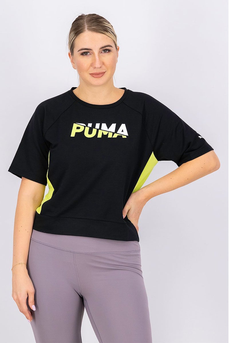PUMA Women Relaxed Fit Short Sleeve Training T-shirt, Back Combo  - Image 1