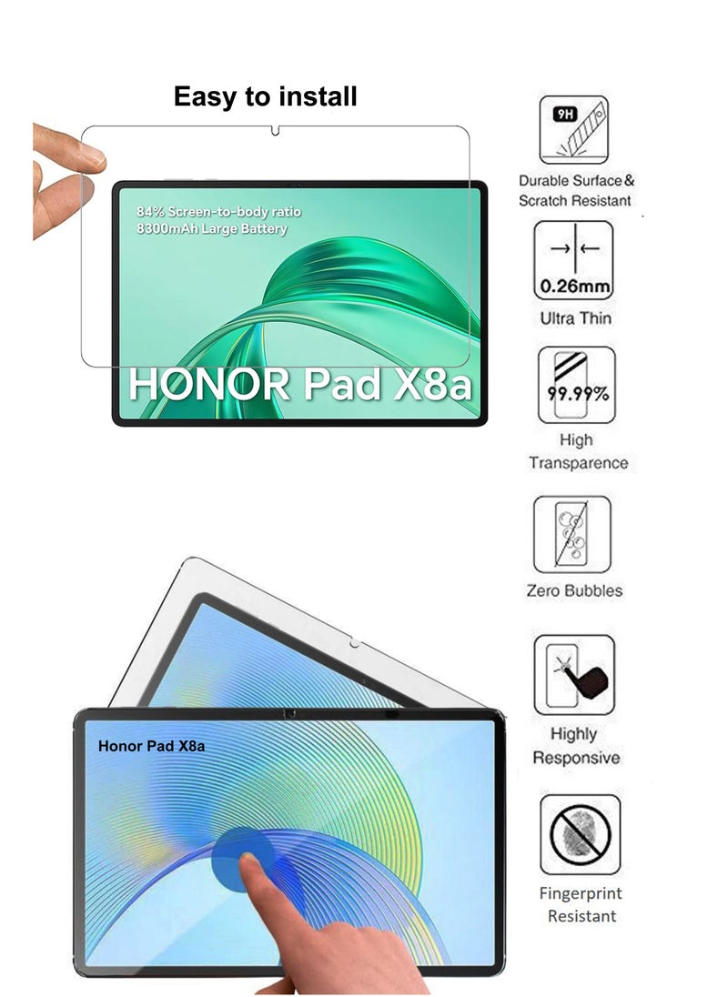 Generic - Honor Pad X8a - [2pcs] Tempered Glass Screen Protector - Delicate Touch , Higher Transparency , Easy to Install ,Anti-scratch and Bubble-free Screen Protector - Clear - Image 1