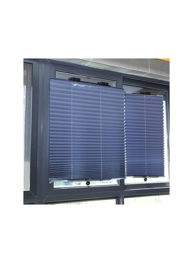 The Bros Suction Cup Pleated Roller Blind,Punch-Free Retractable Sunshade Window Blind,Blackout Curtain Door Drape,Privacy Screen/Sun Protection,for Kitchen Bathroom Office Car (65W x 140H) - Image 3