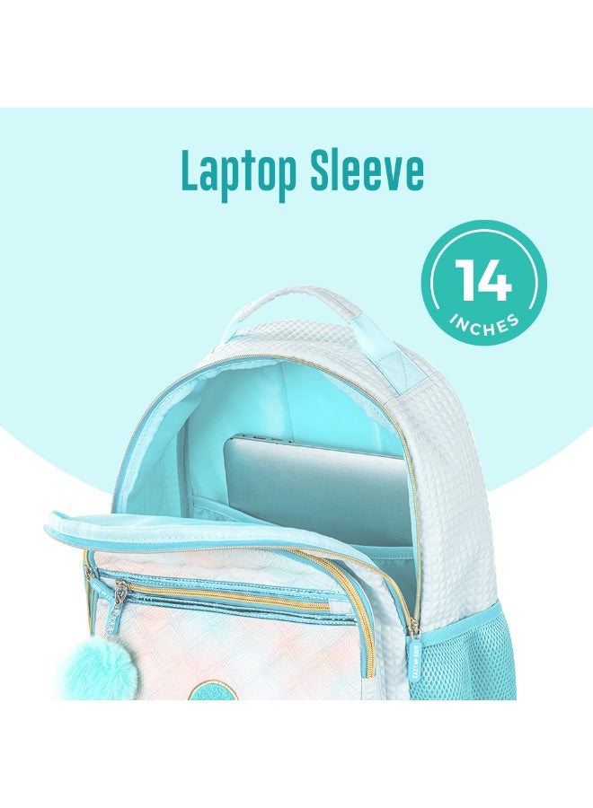 Eazy Kids Eazy Kids 18" Set of 9 Backpack w/ 4 Wheel Trolley, Lunch Bag and Pencil Case - Flora Green  - Image 3