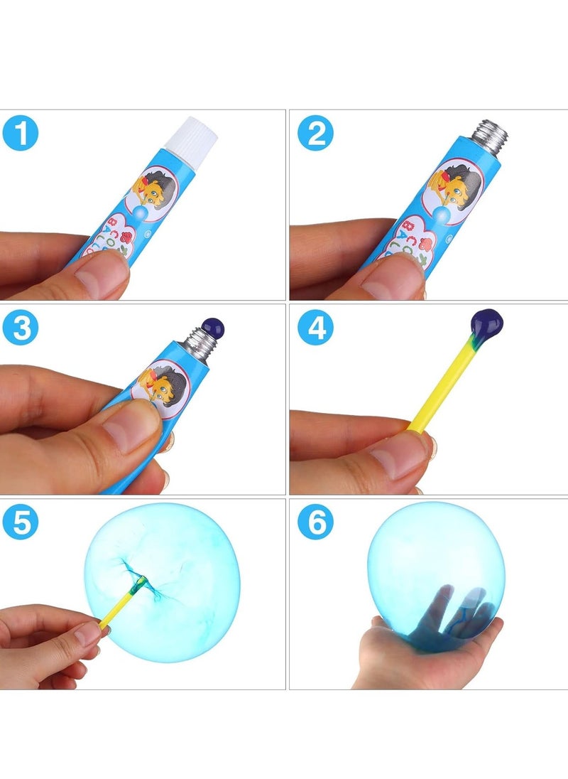 Colour 20PCS Blow Plastic Bubbles Toy Set, Large Bubble Balloons Bubble Blowing Products Collection Kid-Friendly Bubble Blowing Toys for Kids Outside Party Birthday Gift Toddler Outdoor Toys - Image 4