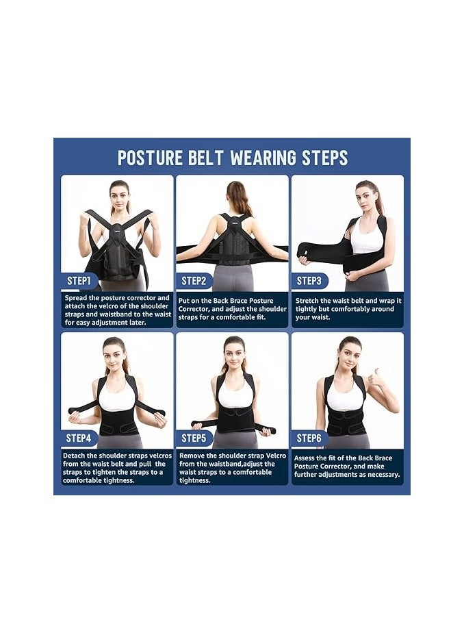 general Back Brace Posture Corrector for Women and Men, Back Support Belt for Women, Upper Back Brace for Posture, Back Straightener Posture Corrector  - Image 5