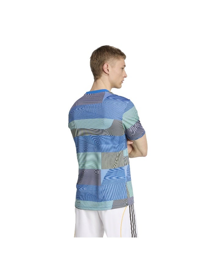 قمصان ريال مدريد أديداس زرقاء للرجال مقاس