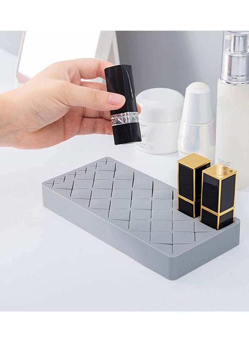 SYOSI Lipsticks Silicone Holder Upgraded Cosmetic Display Case Organizer Stand for Lip Stick Nail Polish, Brushes Eyebrow Pencil and More Premium Makeup Storage Case - Image 2