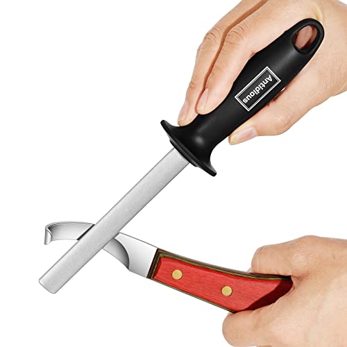 Antidious Hoof Knife Sharpener, 5 inch Farrier tool Honing Rod with Diamond Coated to Keep Hoof Knives and Cutting Instruments Sharp - Image 1