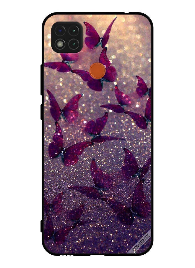 Covernex Protective Case Cover For Xiaomi Redmi 9C Glitter Butterflies  - Image 1