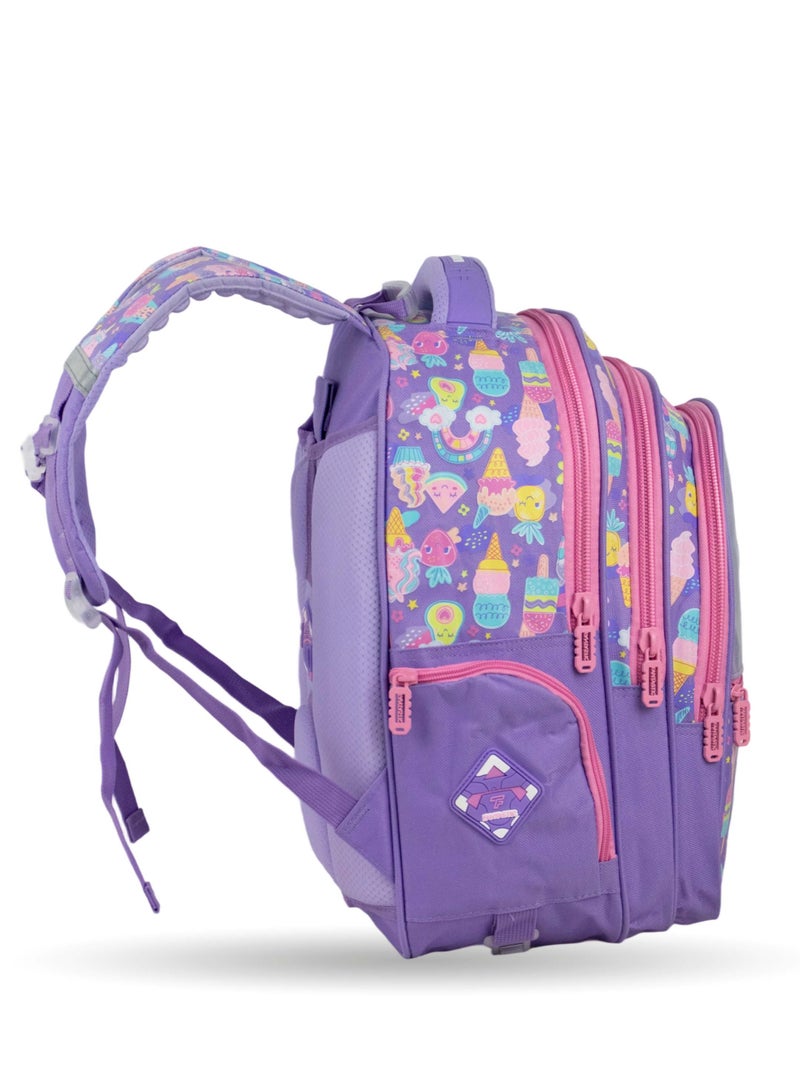 Fantastic QY001 Fantastic Kids 16-inch Backpack, Unicorn and Ice Cream Design, Purple Pink - Image 2