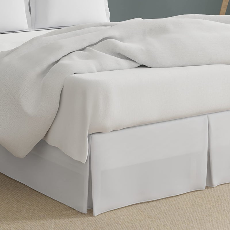 Bed Maker's Bed Makers Never Lift Your Mattress Wrap Around Bed Skirt Classic Style Low Maintenance Wrinkle Resistant Fabric Traditional 14 Inch Drop Length King White 
