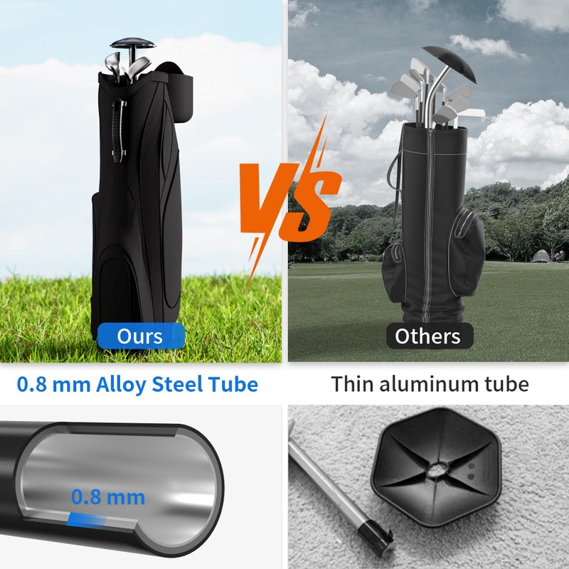 Scisum Golf Travel Bag Support Pole - Heavy-Duty Alloy Steel Golf Club Protector with ABS Cover, Adjustable 27-56 Inch, Tool-Free Installation for Travel Bags - Image 2
