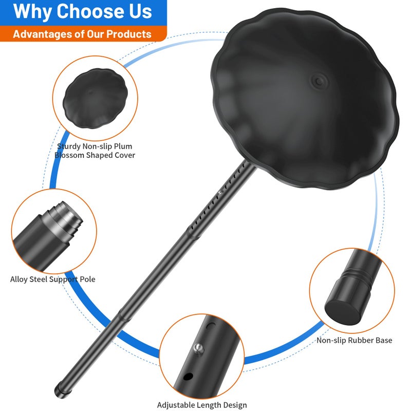 Scisum Golf Travel Bag Support Pole - Heavy-Duty Alloy Steel Golf Club Protector with ABS Cover, Adjustable 27-56 Inch, Tool-Free Installation for Travel Bags - Image 4