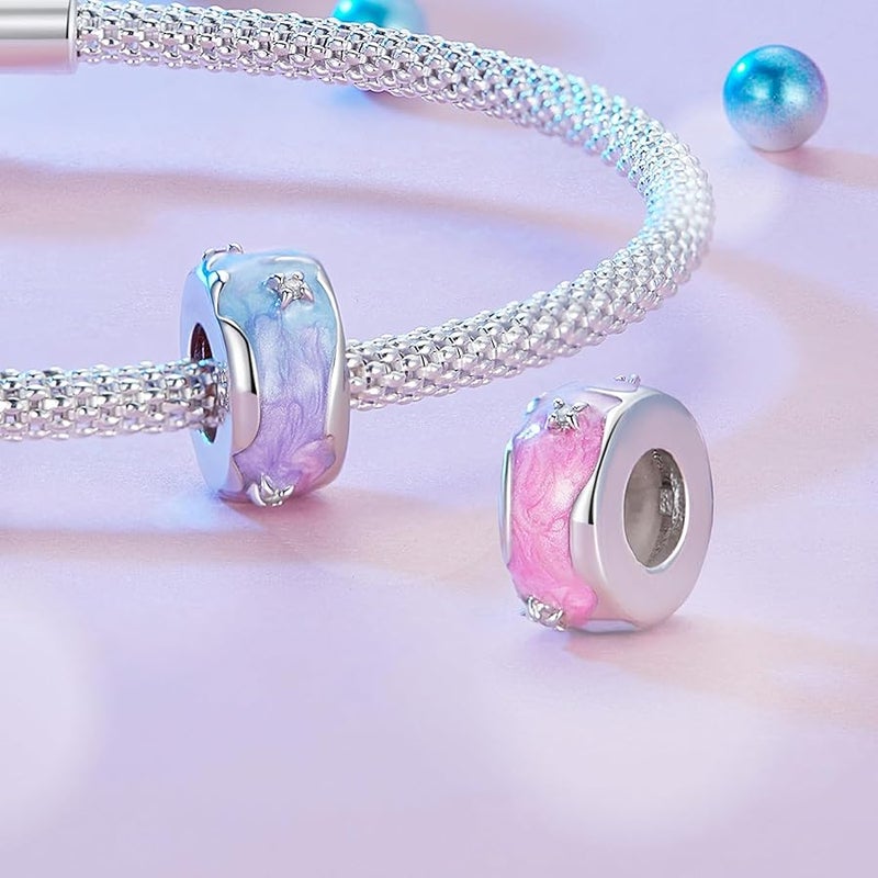 WOSTU 925 Sterling Silver Rainbow Owl Turtle Seashell Firefly Cat Animal Beach Charms Bead Dangle Charm for Charm Bracelet Birthday Jewelry Gift for Women - Image 5
