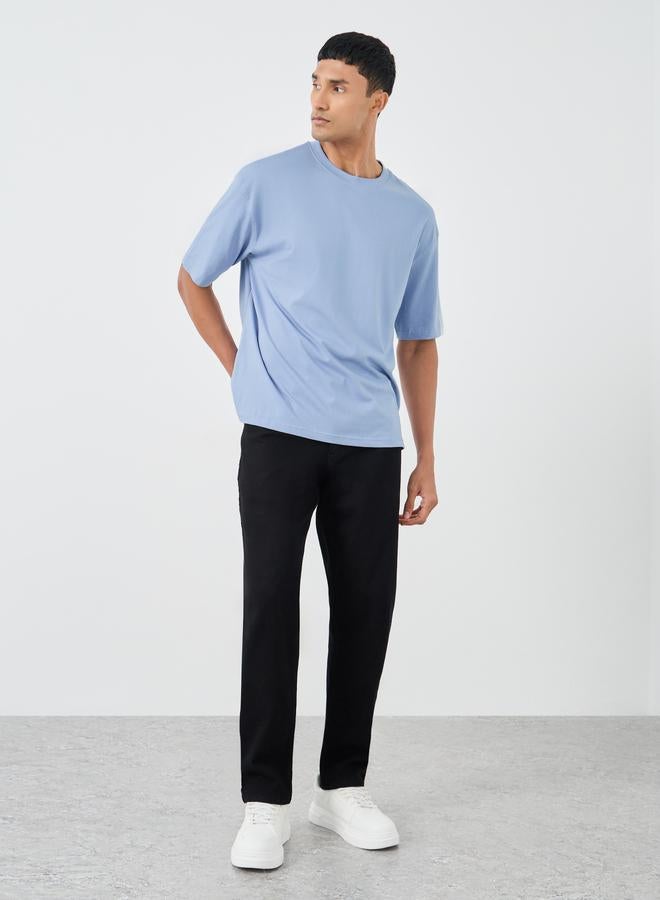 Styli Pure Cotton Crew Neck Oversized T-Shirt - Image 2