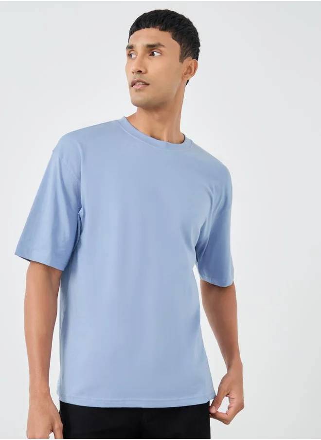 Styli Styli Pure Cotton Crew Neck Oversized T-Shirt