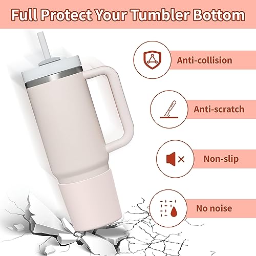 WUQID Higher Silicone Boot Compatible with Stanley Quencher H2.0 40oz 30oz 20oz & IceFlow Flip 30oz 20oz,Fit Same Diameter 20oz-40oz Tumbler Cups Anti-Slip Bottle Bottom Sleeve Cover - Image 3
