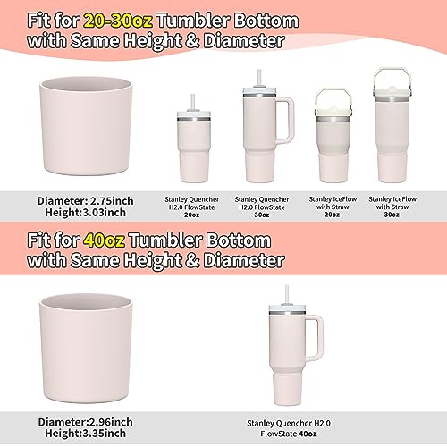 WUQID Higher Silicone Boot Compatible with Stanley Quencher H2.0 40oz 30oz 20oz & IceFlow Flip 30oz 20oz,Fit Same Diameter 20oz-40oz Tumbler Cups Anti-Slip Bottle Bottom Sleeve Cover - Image 2