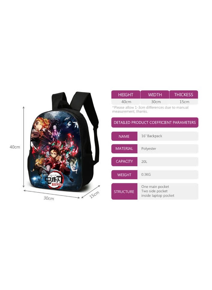 Hot-selling animation cartoon backpack at the beginning of the school season, large-capacity three-piece printed backpack-39