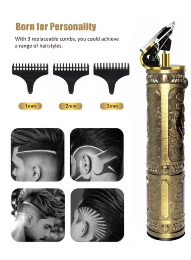 Upgraded T Blade Hair Trimmer for Men, Cordless Electric Pro Li Outliner, Zero Gapped Detail Barbershop Beard Shaver Rechargeable Hair Clippers with Limit Combs Guards & LED Display - Image 1
