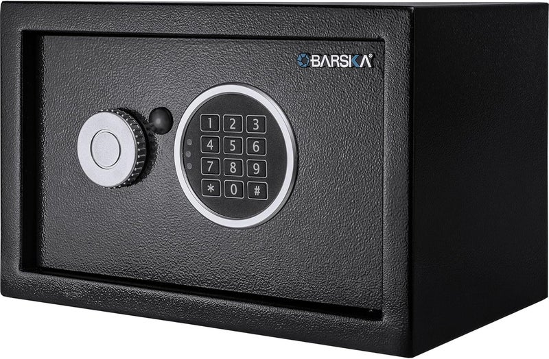 Barska Digital Keypad Home  Office Steel Security Safe Lock Box with Deadbolts  041 Cu Ft Compact - Image 1