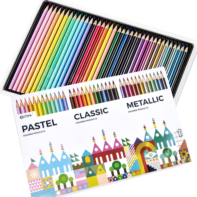 ECOTREE Stocking Stuffers, Colored Pencils, Drawing Pencils Colored Pencil for Adult Coloring Art Supplies for Coloring, Drawing, Shading, 36 Count - Image 1