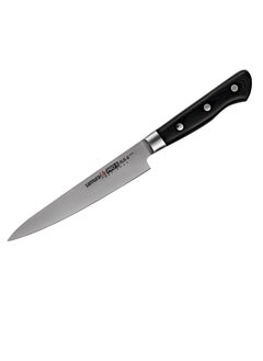 Samura Samura PRO-S Set of 3 Kitchen Knives | Paring Knife, Utility Knife, Chef's Knife | AUS-8 Stainless Steel Blade | G-10 Fiberglass Polymer Handle | Thick, Wide, Long Blade with Central Tip  - Image 3