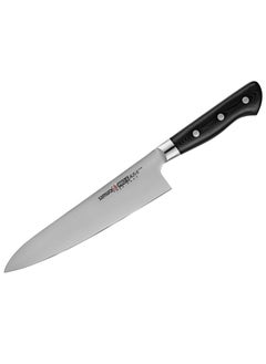 Samura Samura PRO-S Set of 3 Kitchen Knives | Paring Knife, Utility Knife, Chef's Knife | AUS-8 Stainless Steel Blade | G-10 Fiberglass Polymer Handle | Thick, Wide, Long Blade with Central Tip  - Image 4
