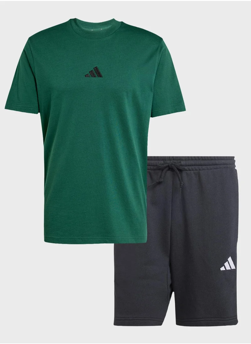 Adidas adidas tshirt & shorts combo