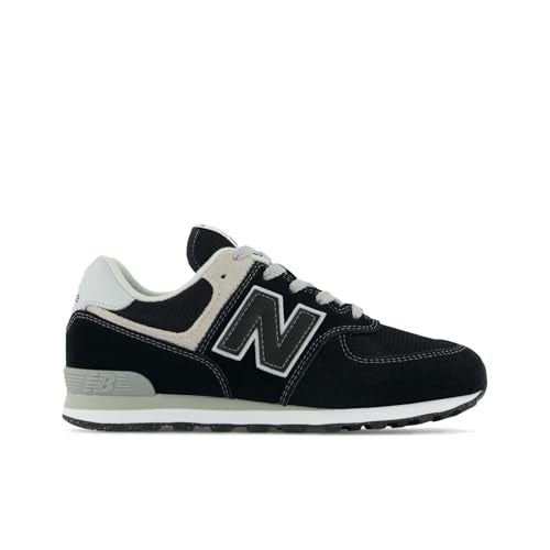 New Balance Kid's 574 Core Lace-Up Sneaker, Black/White, 7 M Big Kid (8-12 Years) - Image 3
