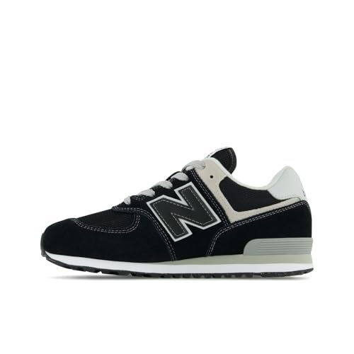 New Balance Kid's 574 Core Lace-Up Sneaker, Black/White, 7 M Big Kid (8-12 Years) - Image 5