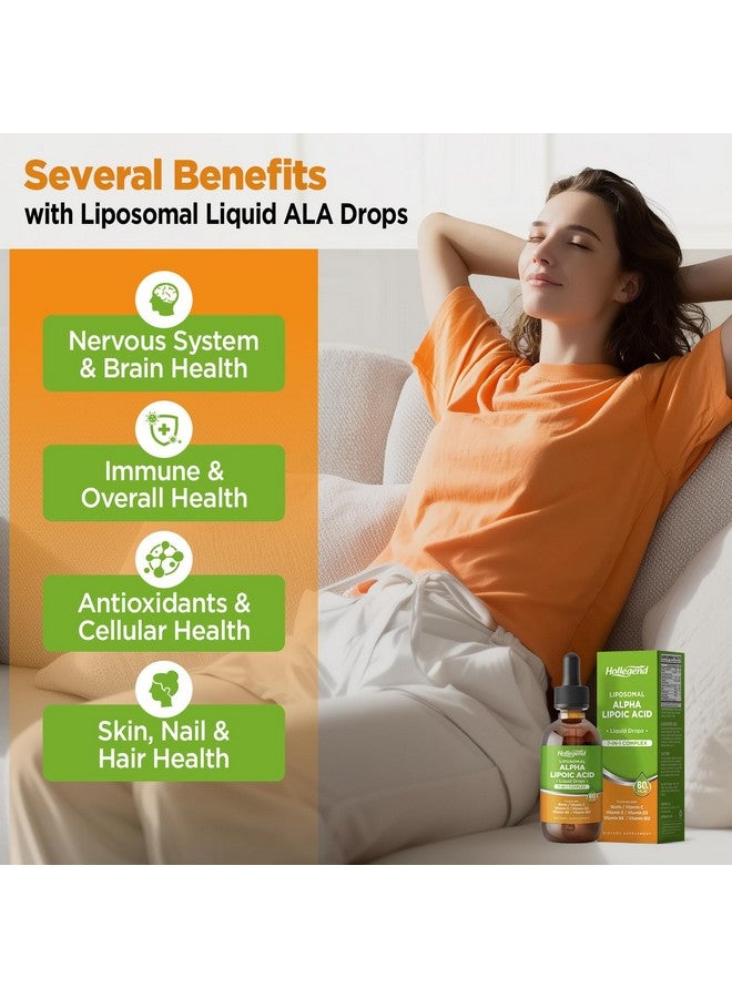 Hollegend Liposomal Liquid Alpha Lipoic Acid drops, 600 MG R-Alpha Lipoic Acid Supplement with Biotin & Multivitamins, ALA for Antioxidant, Brain Health and Nerve Support, Pineapple Flavor, Sugar Free, 2 FL OZ - Image 4