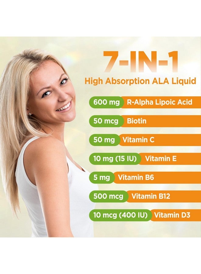 Hollegend Liposomal Liquid Alpha Lipoic Acid drops, 600 MG R-Alpha Lipoic Acid Supplement with Biotin & Multivitamins, ALA for Antioxidant, Brain Health and Nerve Support, Pineapple Flavor, Sugar Free, 2 FL OZ - Image 3