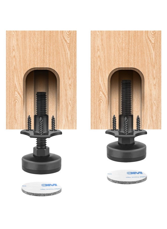 Anwenk Adjustable Leveling Feet Furniture Levelers Table Feet Heavy Duty Leg Levelers for Cabinets Sofa Tables Chairs,Support 1320LBs, T-Nut Kit 3/8”-16 Thread, Large Base- 8 Pack, Black - Image 3
