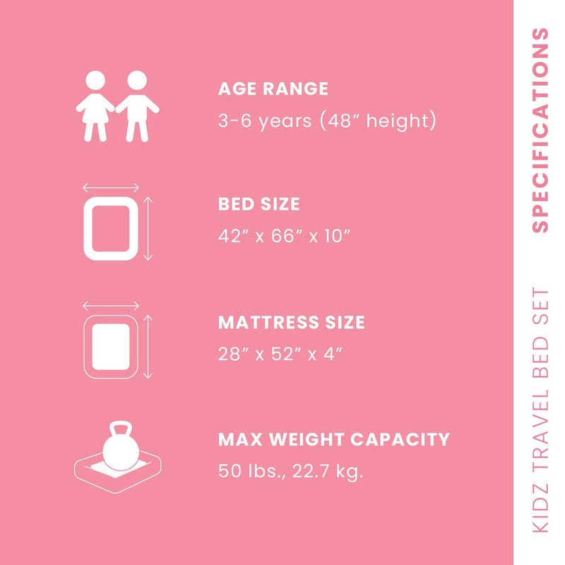 Intex 66811EP Inflatable Kidz Travel Bed Set, Includes Hand Pump and Carry Bag, Removable Mattress, Quick Inflation, Indoor Use, 42in x 66in x 10in, Beige Color with Star Print Frame - Image 3