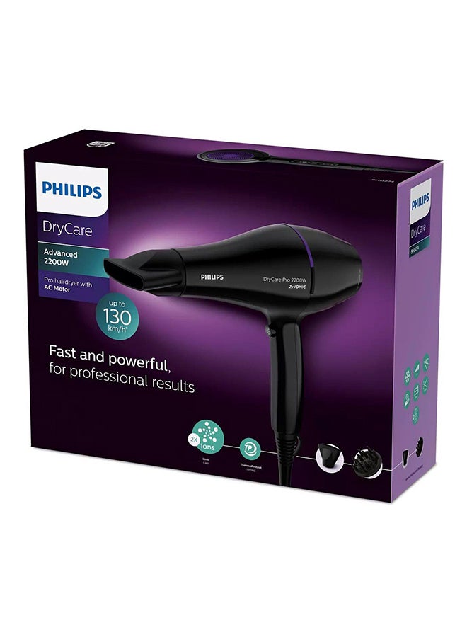 Philips Drycare Pro Hair Dryer With Ionic Care 2200W Black - Image 4