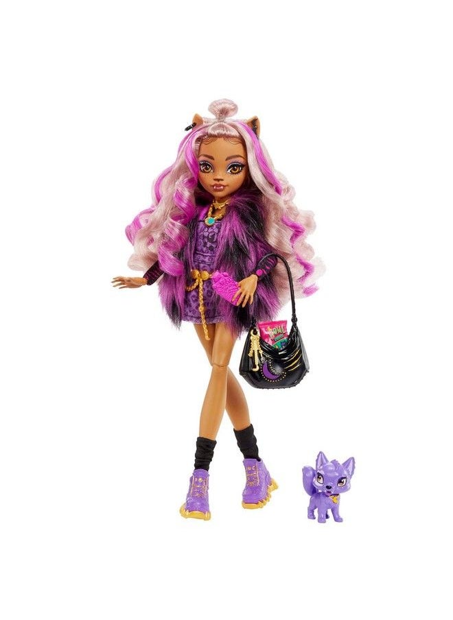 Clawdeen Wolf Fashion Doll With Purple Streaked Hair Signature Look Accessories & Pet Dog - pzsku/Z8DBCDB8BD6E21838C95BZ/45/_/1688624336/3b94ebab-8cf2-4fc7-90f2-d430af6e4eed