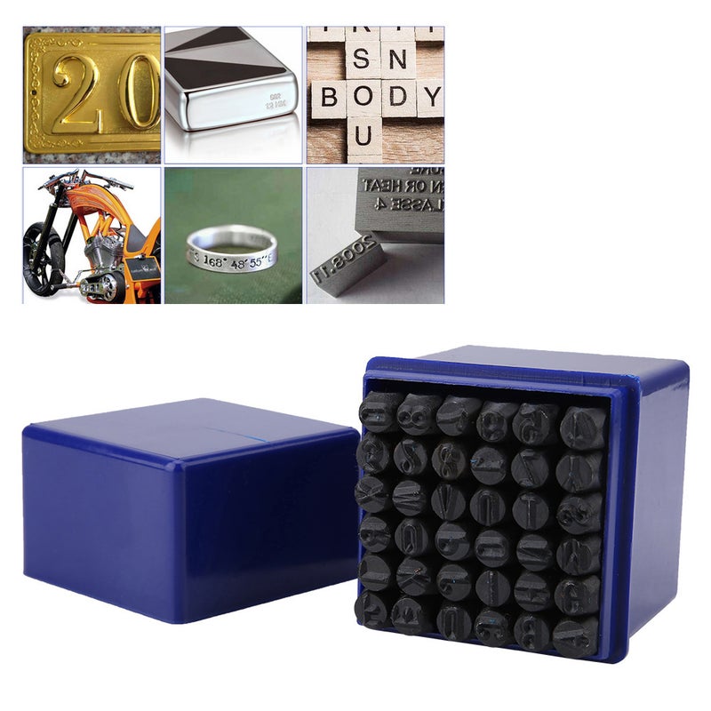Steel Letter Stamp: 6mm Carbon Steel Set - 36 Letters & Numbers Easy-to-Use Hand Punch Kit for DIY Craft on Paper, Leather, Plastic, Wood & Metal - Image 5