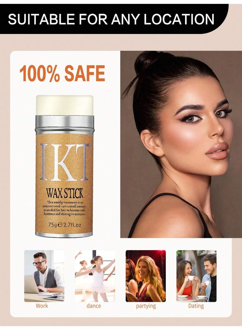 اي كي تي عصا شمع الشعر، شمع تصفيف للشعر المستعار الناعم، عصا شمع لتصفيف الشعر غير دهني يستخدم لتسريح الشعر وعلاج تطاير الشعر والتجعدات - يستخدم لتجعيد شعر النساء وشعر الأطفال، عصا شمع لتجعيد شعر النساء، مناسب لجميع أنواع الشعر، لتجعيد الغرة وترميم الرؤوس، عناية فريدة للشعر، خالي من الدهون، يتميز بخلاصات طبيعية. - Image 4