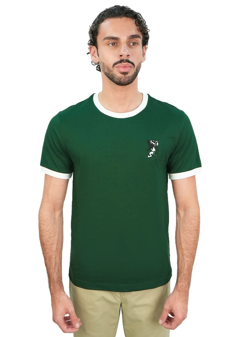 Men’s Slim Cotton Crew Neck Tee with Embroidery